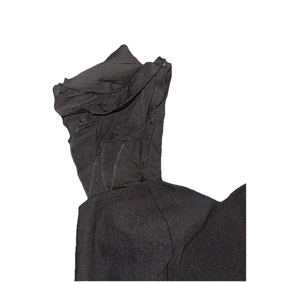 Ashley Stewart Black One-Shoulder Bustier Top Size 14 NWT Ruffle Statement Top - Picture 9 of 12